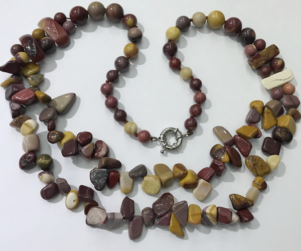 CGN542 27 inches fashion mookaite gemstone beaded necklaces