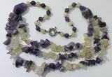 CGN673 22 inches stylish mixed gemstone beaded necklaces wholesale