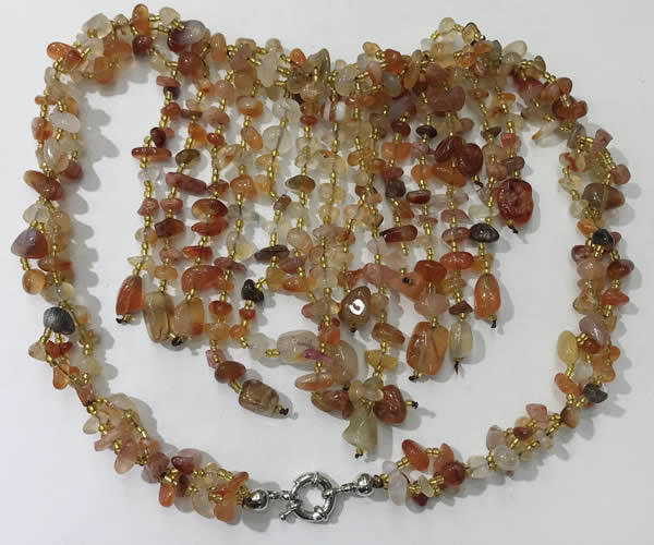 CGN831 20 inches stylish red agate gemstone statement necklaces