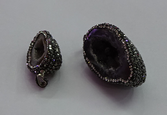 CGP1557 20*30mm - 30*45mm freeform druzy agate pendants