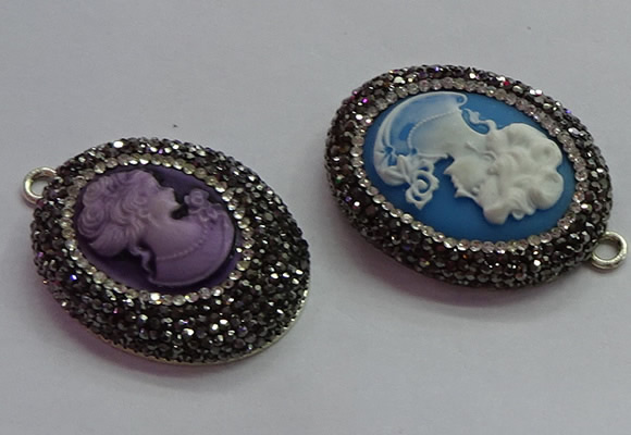 CGP1604 30*40mm carved oval wood pendants wholesale