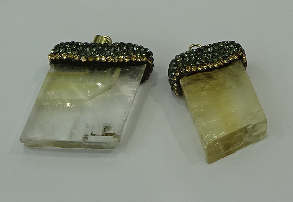 CGP217 20*30mm - 25*40mm freeform citrine gemstone pendants