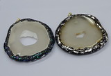 CGP3092 65*75mm - 75*85mm freeform druzy agate pendants