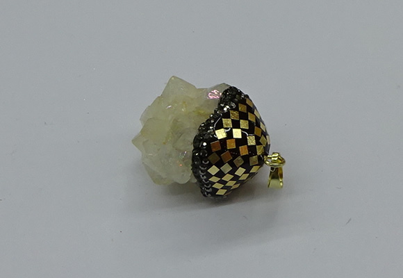 CGP3191 20*30mm - 25*40mm nuggets plated druzy quartz pendants