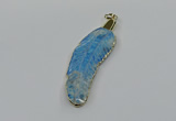 CGP3504 22*60mm - 25*65mm feather fossil coral pendants