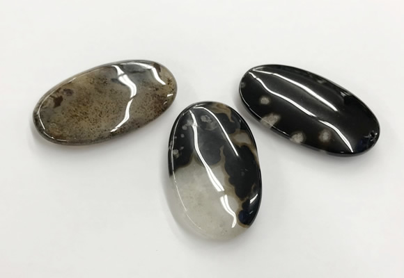 CGP3520 35*60mm oval sakura agate slab pendants