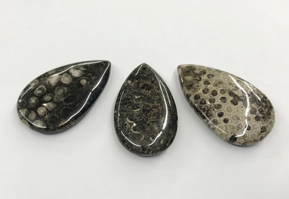 CGP3553 28*48mm - 30*50mm flat teardrop chrysanthemum agate slab pendants