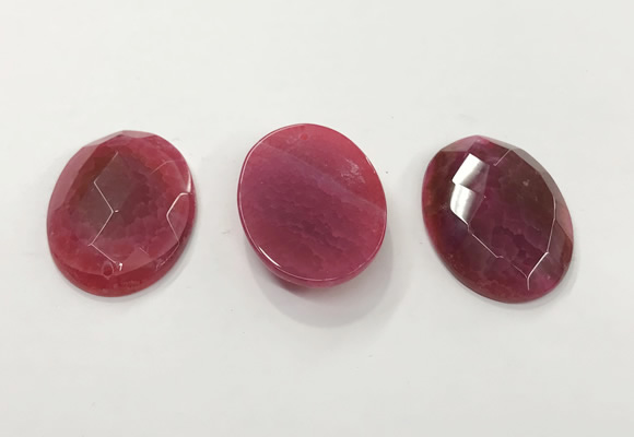 CGP3583 32*45mm faceted oval agate pendants wholesale