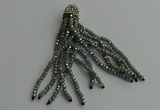 CGP425 2*3mm faceted rondelle handmade chinese crystal tassel pendants
