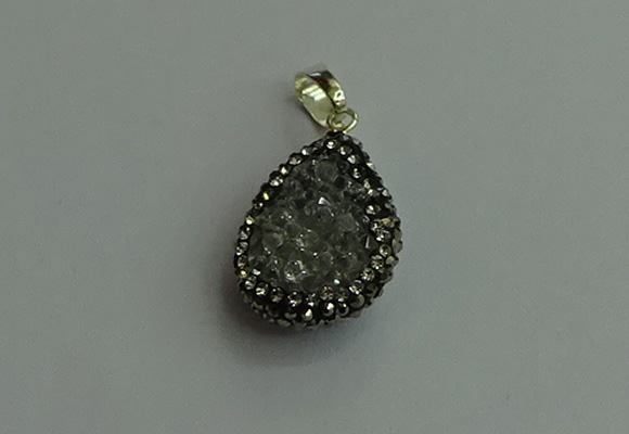 CGP466 15*20mm teardrop crystal glass pendants wholesale