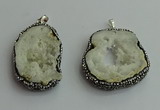 CGP553 30*50mm - 45*55mm freeform druzy agate pendants wholesale