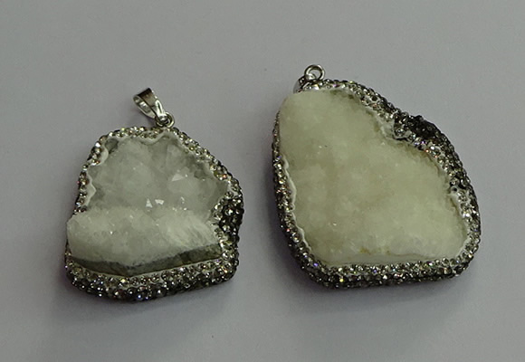 CGP602 25*30mm - 35*40mm freeform druzy agate gemstone rings