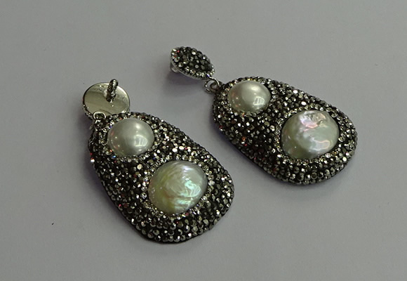 CGP615 25*40mm freeform pearl pendants wholesale