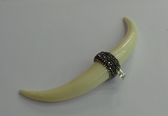 CGP632 15*95mm oxhorn resin pendants wholesale