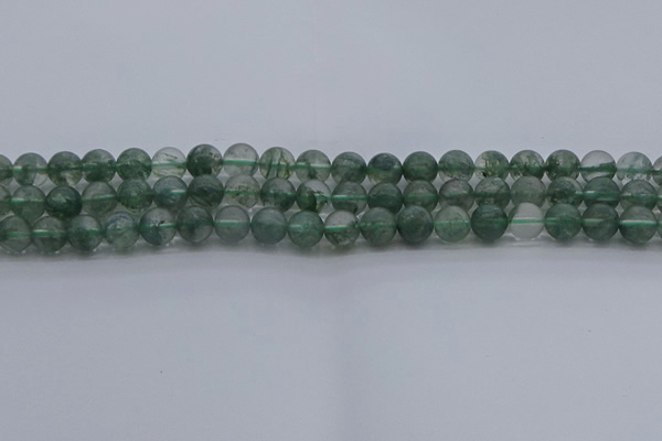 CGQ512 15.5 inches 8mm round matte imitation green phantom quartz beads