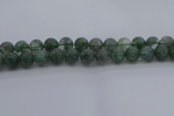 CGQ516 15.5 inches 16mm round matte imitation green phantom quartz beads