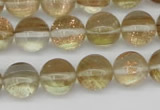 CGQ60 15.5 inches 8mm round gold sand quartz beads wholesale