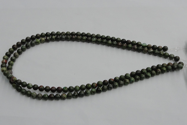 CGR01 16 inches 6mm round green rain forest stone beads wholesale