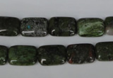 CGR34 15.5 inches 10*14mm rectangle green rain forest stone beads