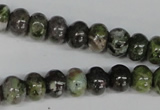CGR45 15.5 inches 4*6mm rondelle green rain forest stone beads