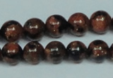 CGS203 15.5 inches 10mm round blue & brown goldstone beads wholesale