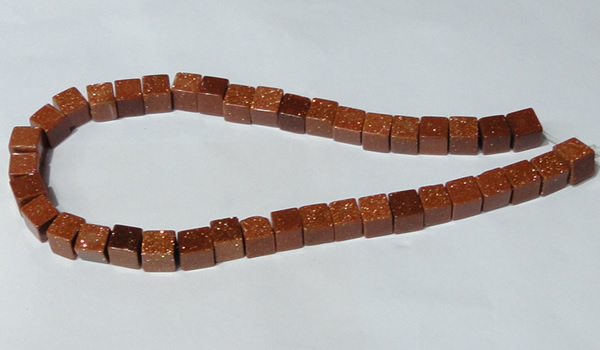 CGS73 15.5 inches 10*10mm cube goldstone beads wholesale