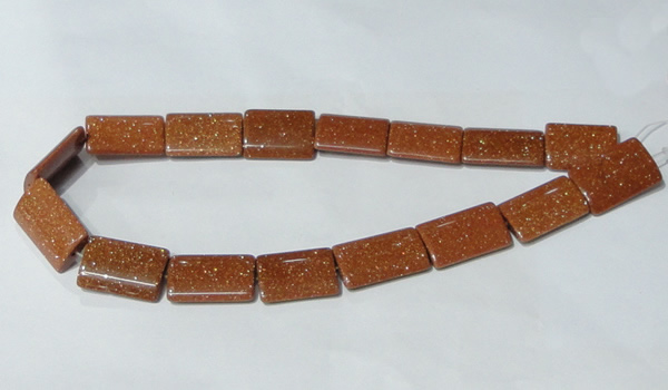CGS84 15.5 inches 18*25mm rectangle goldstone beads wholesale