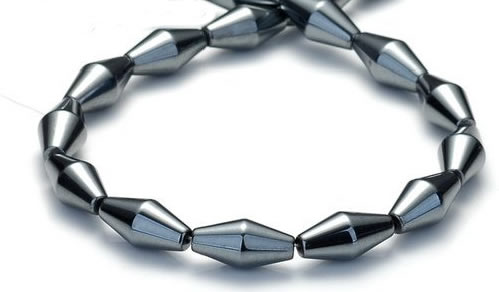 CHE07 16 inches 8*16mm bicone shape hematite beads Wholesale