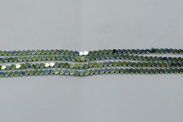 CHE1002 15.5 inches 6*6mm heart plated hematite beads wholesale