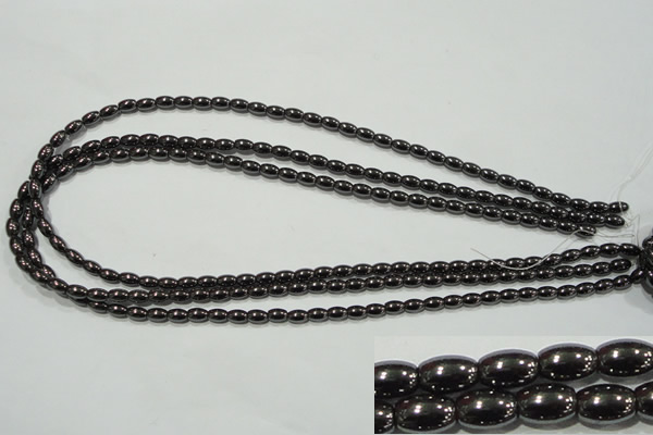 CHE137 15.5 inches 4*6mm rice hematite beads wholesale