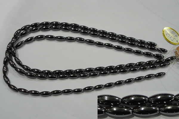 CHE139 15.5 inches 5*12mm rice hematite beads wholesale