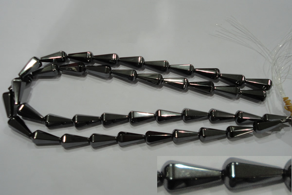 CHE153 15.5 inches 10*20mm faceted teardrop hematite beads