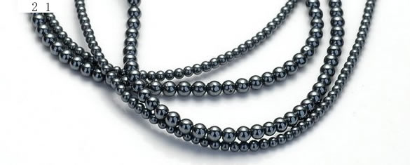 CHE17 16 inches 2mm & 3mm round hematite beads Wholesale