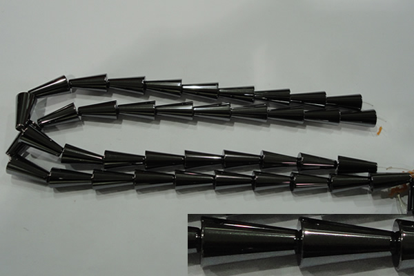 CHE171 15.5 inches 10*20mm cone hematite beads wholesale