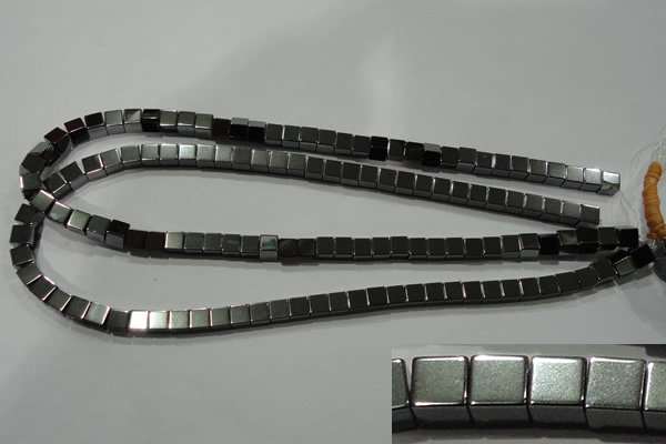 CHE182 15.5 inches 6*6mm cube hematite beads wholesale