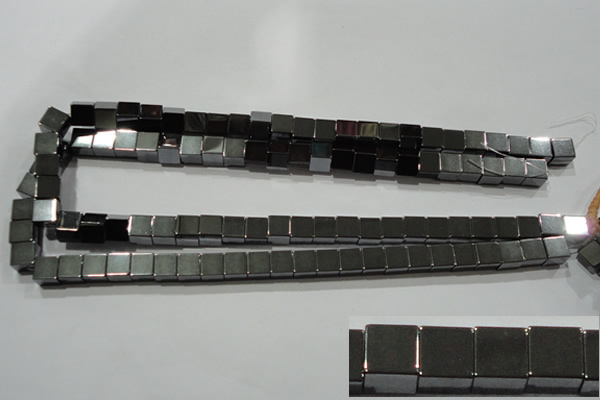 CHE183 15.5 inches 8*8mm cube hematite beads wholesale