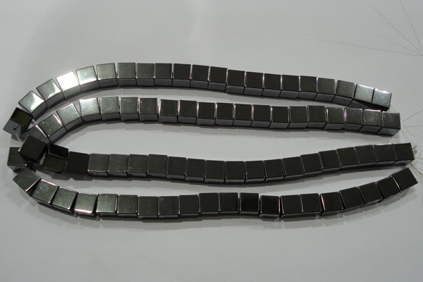 CHE184 15.5 inches 10*10mm cube hematite beads wholesale