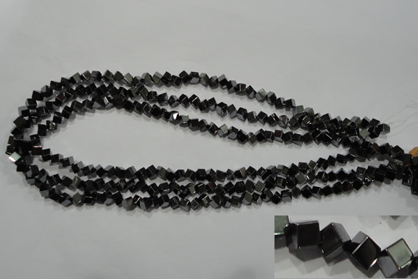 CHE186 15.5 inches 4*4mm cube hematite beads wholesale
