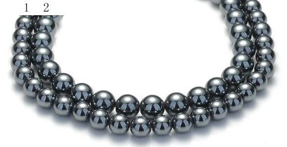 CHE19 16 inches 10mm & 12mm round hematite beads Wholesale