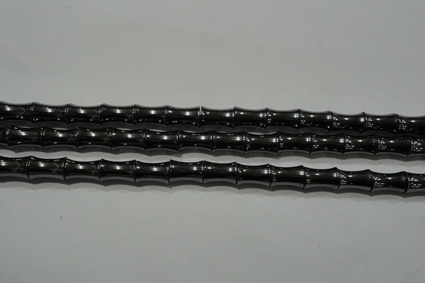 CHE204 15.5 inches 8*12mm bamboo hematite beads wholesale