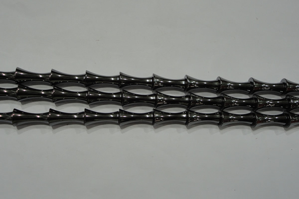 CHE205 15.5 inches 8*16mm bamboo hematite beads wholesale