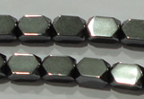 CHE222 15.5 inches 5*8mm faceted cuboid hematite beads wholesale