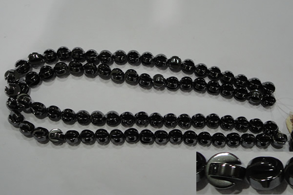 CHE245 15.5 inches 10mm curved moon hematite beads wholesale
