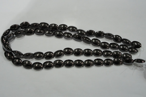 CHE277 15.5 inches 10*14mm oval hematite beads wholesale