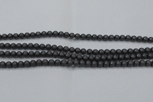 CHE403 15.5 inches 6mm round matte hematite beads wholesale