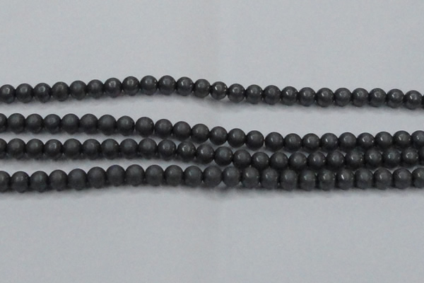 CHE404 15.5 inches 8mm round matte hematite beads wholesale
