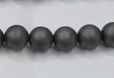 CHE405 15.5 inches 10mm round matte hematite beads wholesale