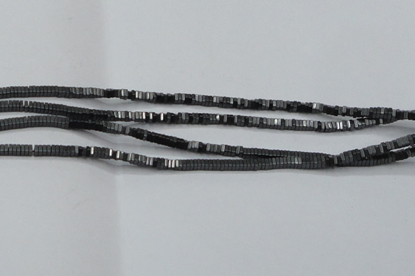 CHE411 15.5 inches 1*3*3mm square matte hematite beads wholesale