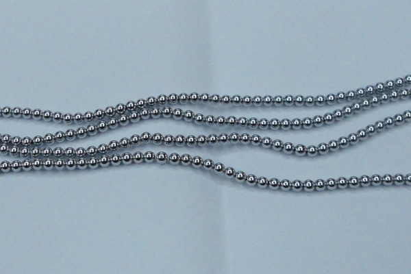 CHE423 15.5 inches 4mm round plated hematite beads wholesale