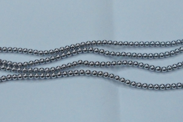 CHE424 15.5 inches 6mm round plated hematite beads wholesale
